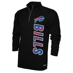 Zubaz Bills 1/4 Zip Team Logo Jacket