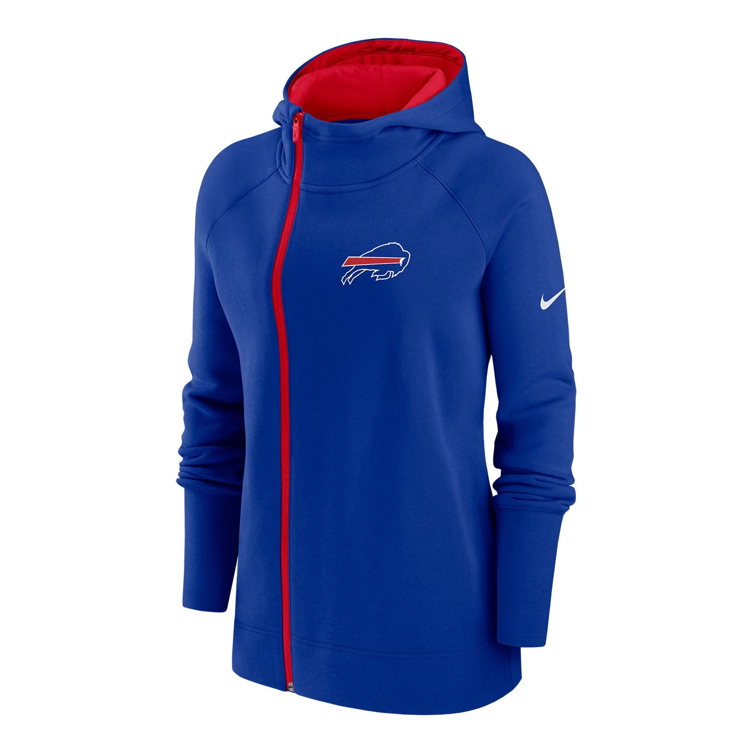 Ladies Bills Nike Off-Center Fleece Full-Zip Jacket 3 Ladies Bills Nike Off-Center Fleece Full-Zip Jacket