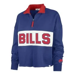 Ladies '47 Brand 1/4 Zip Bills Next Level Pullover