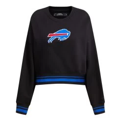 Ladies Bills Pro Standard Stripe Cuff Crewneck Sweatshirt