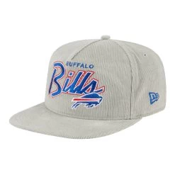 Bills New Era Gray Corduroy Golfer Snapback Adjustable Hat