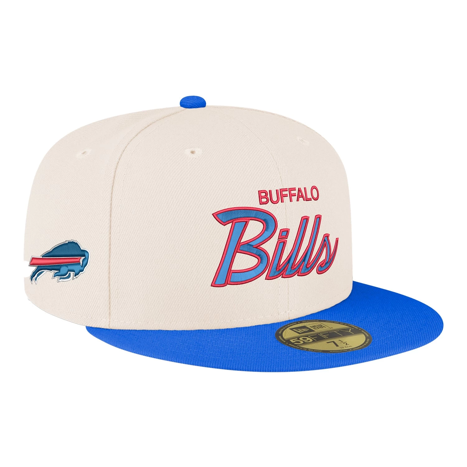 New Era Bills 59FIFTY Chrome Script Fitted Hat 4 New Era Bills 59FIFTY Chrome Script Fitted Hat - Image 2
