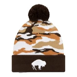 New Era Bills Brown Camo Classic Knit Hat