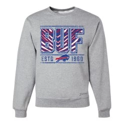 Zubaz Buffalo Bills Wordmark Crewneck Sweatshirt