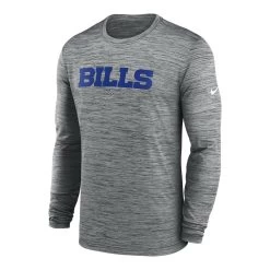 Nike Buffalo Bills Drifit Wordmark Velocity Long Sleeve T-Shirt