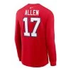 Nike Buffalo Bills Allen Name & Number Long Sleeve T-Shirt -Sport Clothing Shop BILLMT0140B