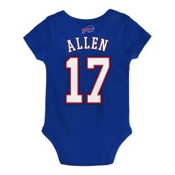 Outerstuff Buffalo Bills Josh Allen Name And Number Onesie