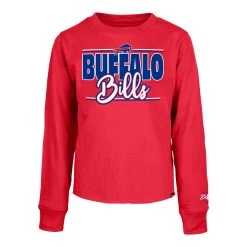 NEW ERA Girls Long Sleeve Cropped Bills T-Shirt